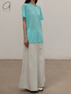 BASERANGE French ARTHUR light-colored denim skirt BAS-SKAR-DE-SU25-ECRU